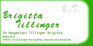 brigitta tillinger business card